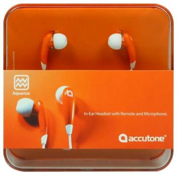 Accutone Aquarius Auriculares Binaurales Alámbricos Naranja y Blanco
