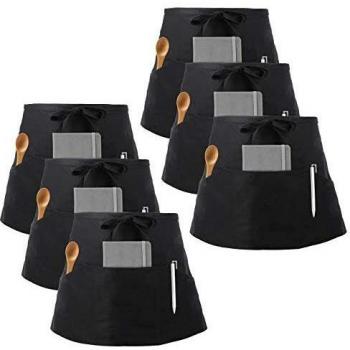Bistro & Gardening 6-Pack Waist Apron Collection – Unisex, 3 Pockets