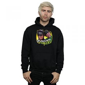 DC Comics Men's Batman TV Series Riddler Joke Hoodie Black