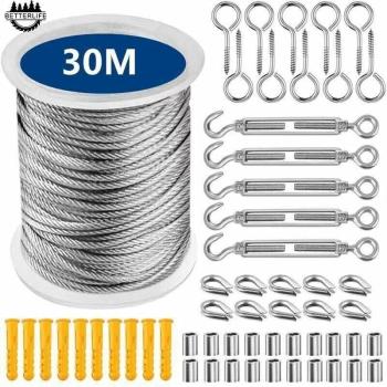 Ropa exterior con cuerda de acero inox FITAGS 30 m