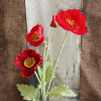 DIY Silk Poppy Flower Decoration