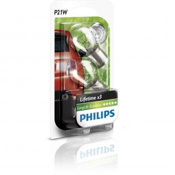 Philips EcoVision P21W Dual Indicator Lamp (12498LLECOB2)