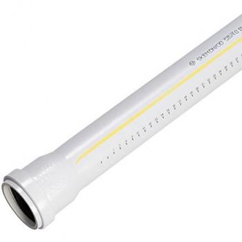 Ostendorf SKOLAN safe Kanalrohr DN 110, 1000 mm, mit Muffe