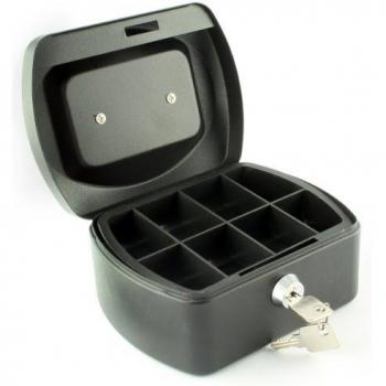Q-Connect 6 inch Cash Box (Black)