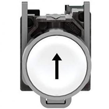 Schneider Electric XB4BA3341 Drucktaster, Pfeil hoch, 1S, Weiß