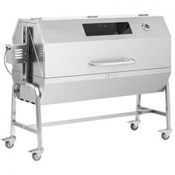 Suckling Pig Grill Motorisé 40 kg – Brochette 138 cm – Inox – Vent Protecteur – Royal Catering