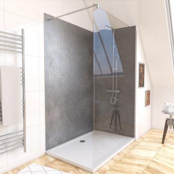 Silver Grey Stone'IT – Ensemble de 2 panneaux muraux composite 90+120 x 210 cm
