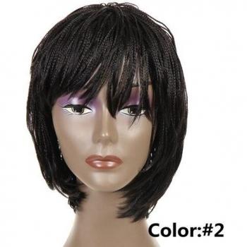 Feibin Short Synthetic Braided Wig Afro Twist B195