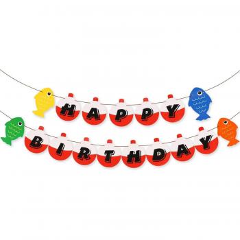 Fishing-Themed Birthday Letter Decoration