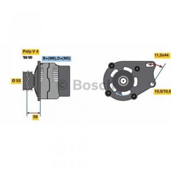 Generador Bosch 0 986 080 540 para Vehículos