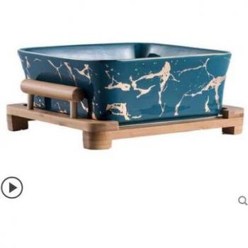 AuroraGlow Ceramic Fruit Salad Dish