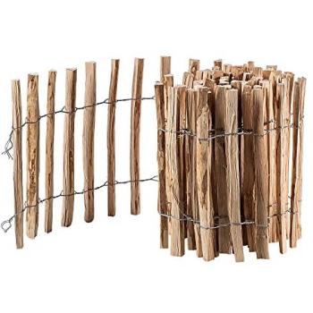 Staccionata esterna in legno di nocciolo, spessore 4‑6 cm, larghezza 50 cm, lunghezza 500 cm – Kadax