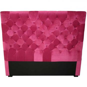 Tête de lit Annabelle en velours rose fuchsia