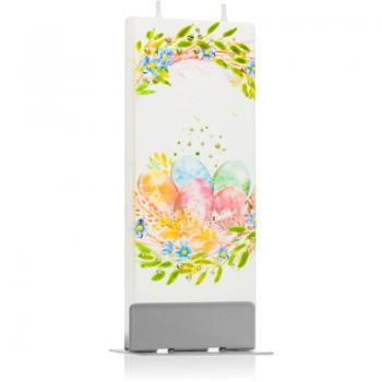 Flatyz Œufs de Pâques Bougie en Nid Floral 6x15 cm