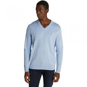 Tommy Hilfiger Strickpullover mit Logo-Stitching Modell 'PIMA', Größe L