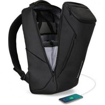Mochila de Oficina Antirrobo para Hombre, Resistente al Agua, con Interfaz USB y Compartimento para Ordenador de 15.6 Pulgadas