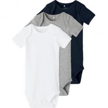Body enfant manches courtes ensemble de 3 Bleu nuit
