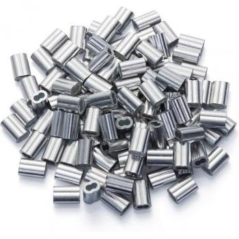 Virola Set de Cables 1/16” Aluminio 200 Unidades – Manga Bucle de Prensa