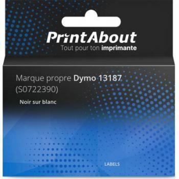 Dymo Huismerk Etiketten 13187 (36 mm x 89 mm) Zwart op Wit
