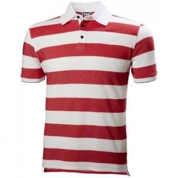 Helly Hansen Hombre Polo rojo con rayas XL
