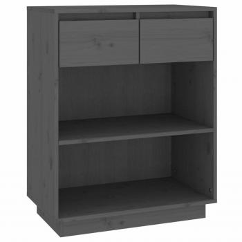 Armoire console en bois de pin gris 60x34x75 cm