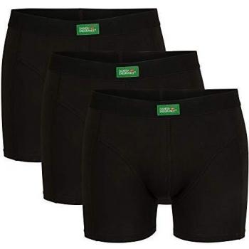 Boxershorts de Algodón Orgánico para Hombres (Negro, Small)