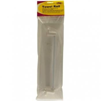 W4 White Bathroom Towel Bar