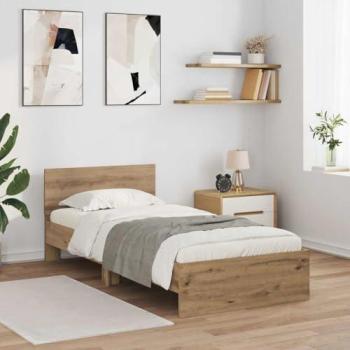 Oak Craft Bed Frame – 90x200cm, Engineered Wood
