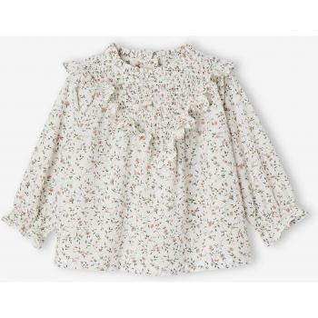 Smock Floral con Volantes VERTBAUDET – Vestido para Bebé