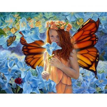 Peinture sur toile figurines mariage 20X30CM