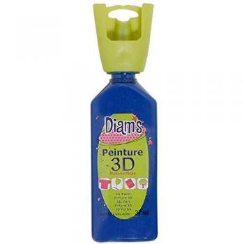 Peinture 3D bleu marine en bouteille de 37 ml par DIAM'S