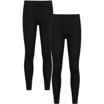 Navy Merino Base Layer Bottoms for Men – Mountain Warehouse, 2-Unit Pack, 2XS
