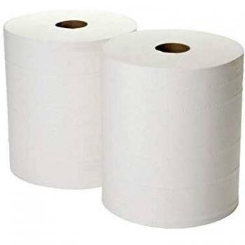 Work 2-Ply Forecourt Roll 260m White (Pack of 2)