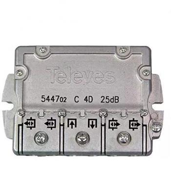 Derivador de señal 4 salidas 25dB Televes