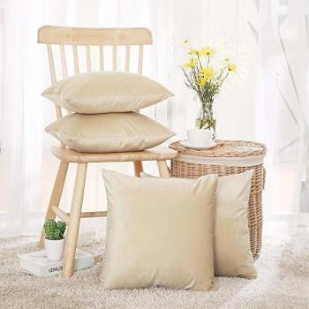 SoftCream Throw Pillow Covers (4-Pack)