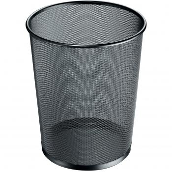 X Herlitz Papierkorb Manhatten 18l Schwarz Metallgitter
