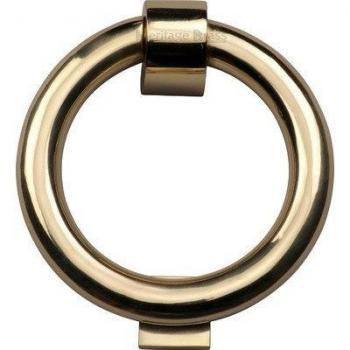 10.7cm Polished Brass Ring Knocker