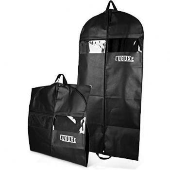 Schwarzes LUGUXE Kleiderhüllen-Set – 100 × 60 cm, robust & atmungsaktiv