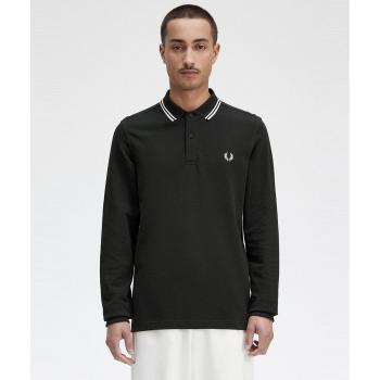 Polo Homme Fred Perry – Vert avec Garnitures Rayées – M