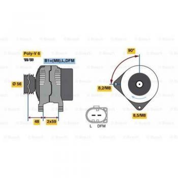 Bosch 0 986 081 320 Alternatore Turbo