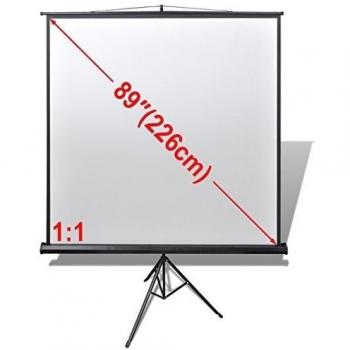 89” Metal-Polyester Projection Screen, Black & White – VidaXL