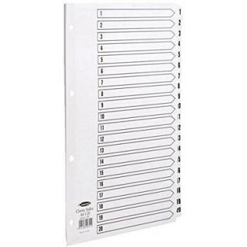 Concord Classic Index 1-20 A5 Punched 2 Holes