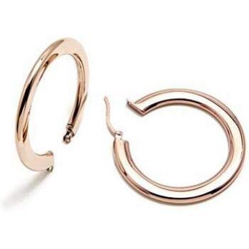 Pendientes Pertegaz colección Criollas 38mm aros planos color rosado