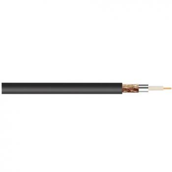 10 M RG6U Satellite Cable, 75Ω, Black – Hangable