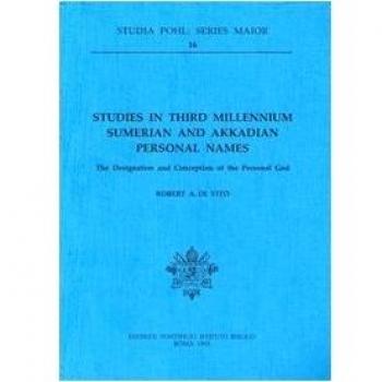 Studies in Third Millennium Sumerian and Akkadian Personal Names,  Studia Pohl