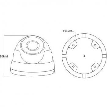 Telecamera IP Dome 3 MP H.265 con Rilevamento AI DGM3202SCT