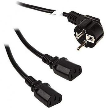 PC‑Kabel Kaltgerät – 1,8 m + 0,5 m Verlängerung, Schwarz