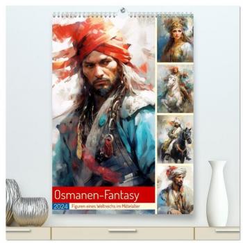 Osmanen-Fantasy. Figuren eines Weltreichs im Mittelalter (hochwertiger Premium Wandkalender 2024 DIN A2 hoch) Kunstdruck in Hochglanz