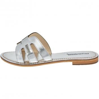 Mules Les Tropéziennes M.Belarbi DAMIA argent cuir talon plat