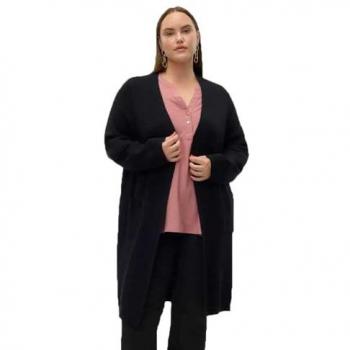 Vero Moda Curve Cardigan Lungo Saba Nero 52-54